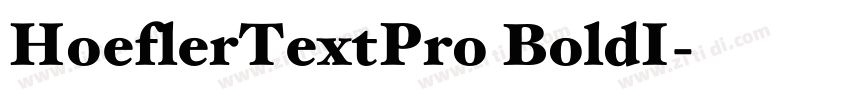 HoeflerTextPro BoldI字体转换